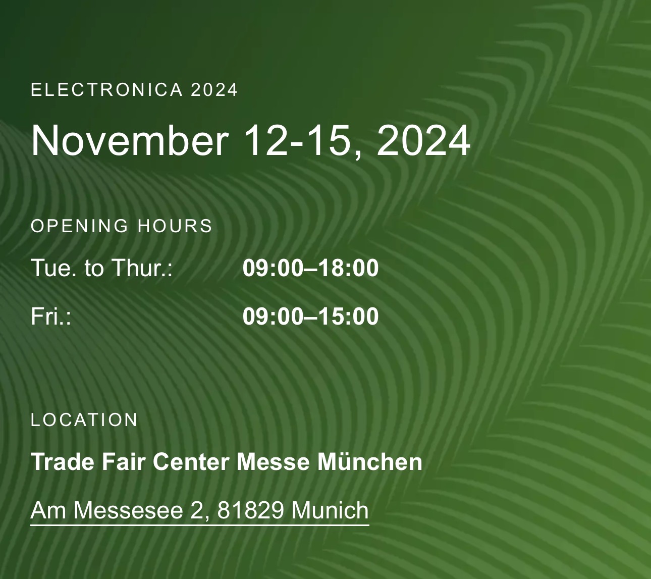 Guchi at Electronica 2024 in Munich